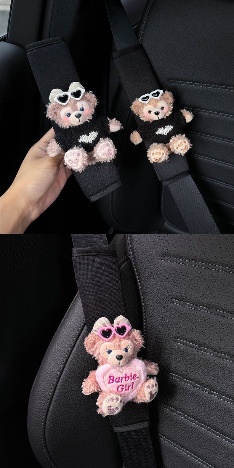 Melaad Autumn Rose Artist Da Vinci Dada Car Seatbelt Shoulder Pad Anti-Strangling Neck Protector for Girls Car Interior Accessories
