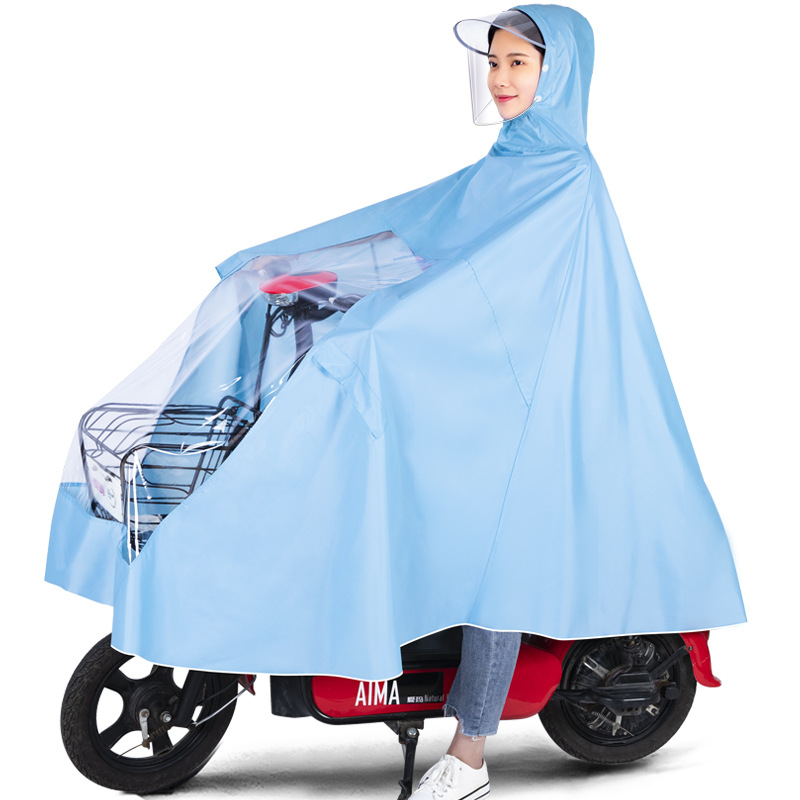 Impermeable motocicleta eléctrica batería coche 2021 verano nuevo más tamaño hombres y mujeres solo largo cuerpo completo poncho a prueba de lluvia