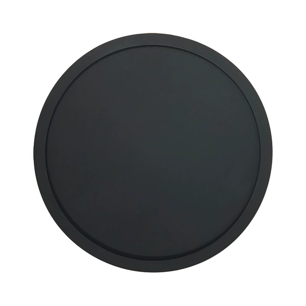 Flat edge coaster black 10*0.5cm