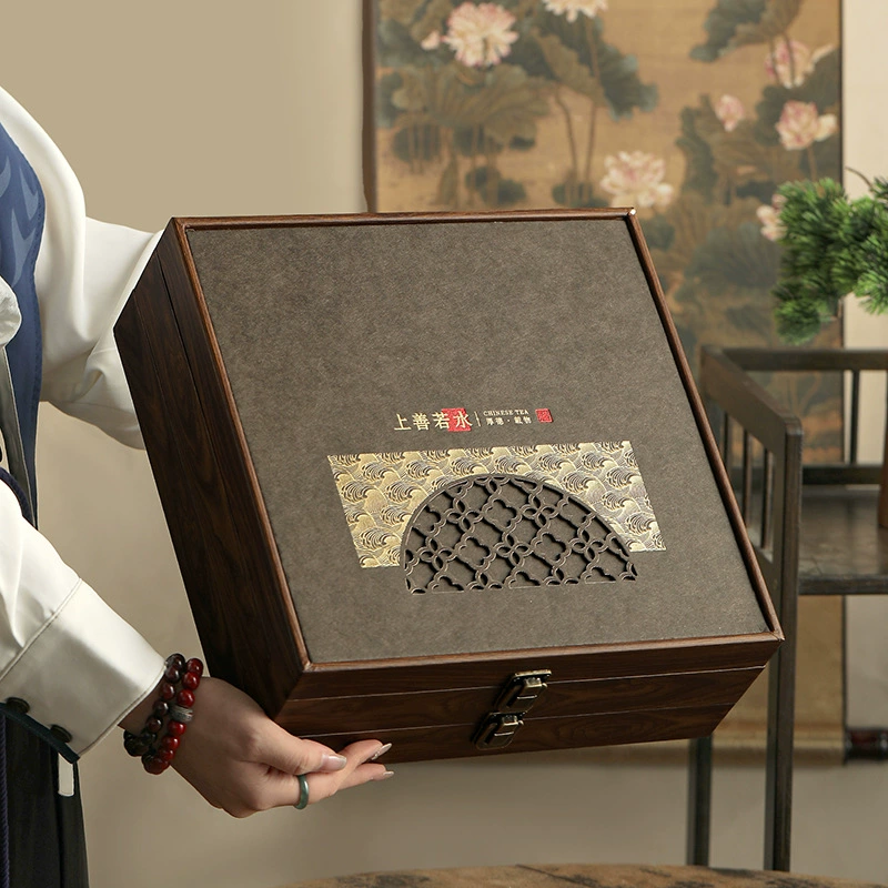 Двухслойная подарочная коробка для чая и торта, пустая коробка, ретро чай Пуэр, белый чай Фудинг, двойной торт, 357 г, подарочная упаковка