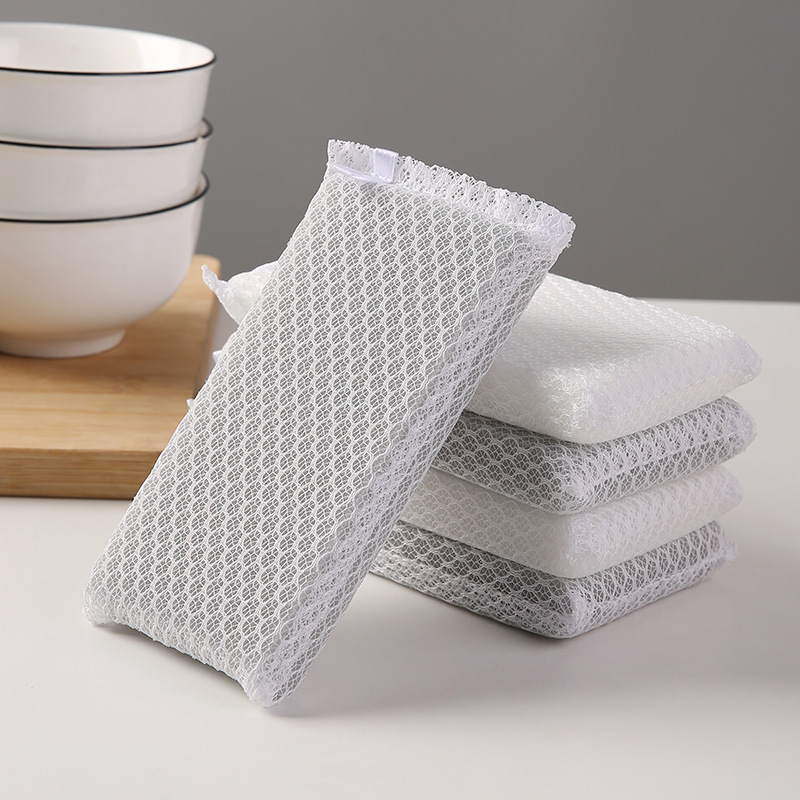 Hogar con esponja neta limpieza cocina limpieza cepillo lavavajillas toalla limpieza exfoliante esponja bloque limpieza paño de limpieza 5 Pack