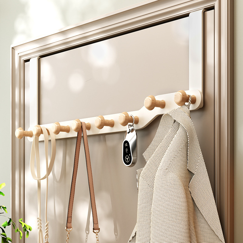 Over-The-Door Hook Wall-Mounted Coat Hook No-Drill Bedroom Door Hanger Storage Rack Clothes Hanger Organizer