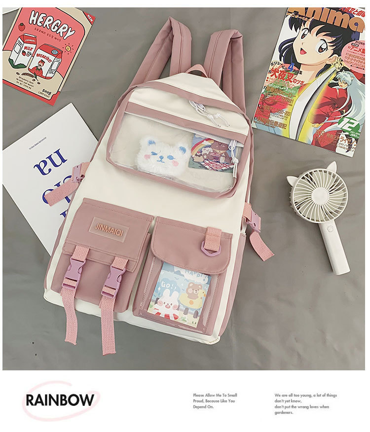 Korean Style Hit Color Nylon Cloth Backpack Wholesale Nihaojewelry display picture 25