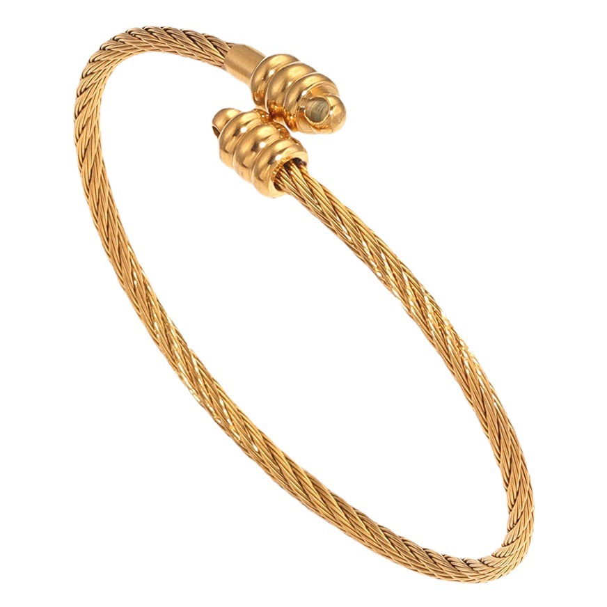 Acero inoxidable espiral ajustable pulsera DIY ajustable bobina pulsera accesorios vacío grado