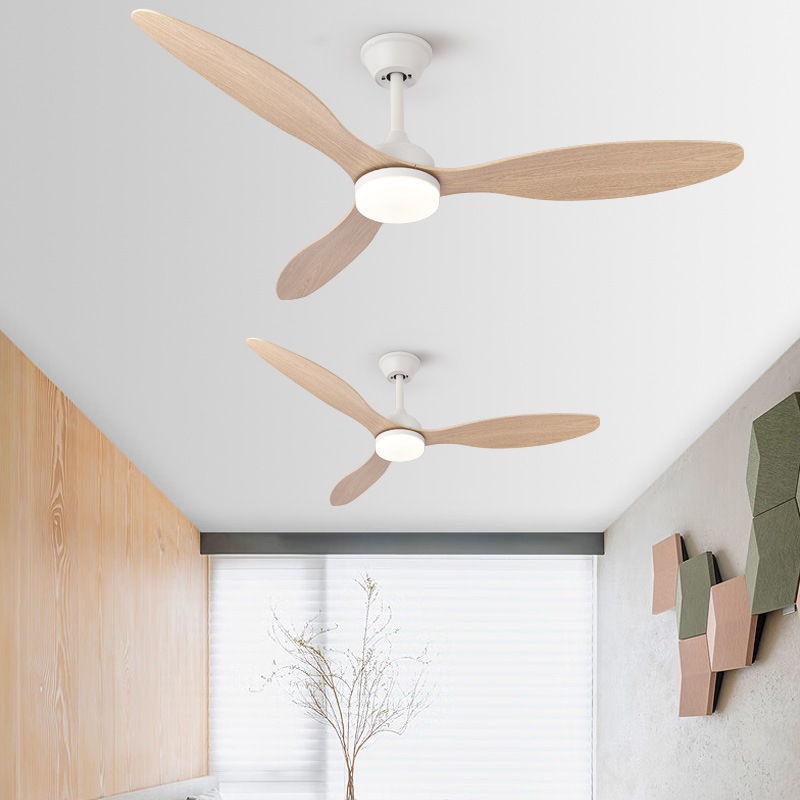Ventilador de Techo con Luz 42 y 52 Pulgadas de 3 Hojas en ABS con Control Remoto para Dormitorio y Comedor