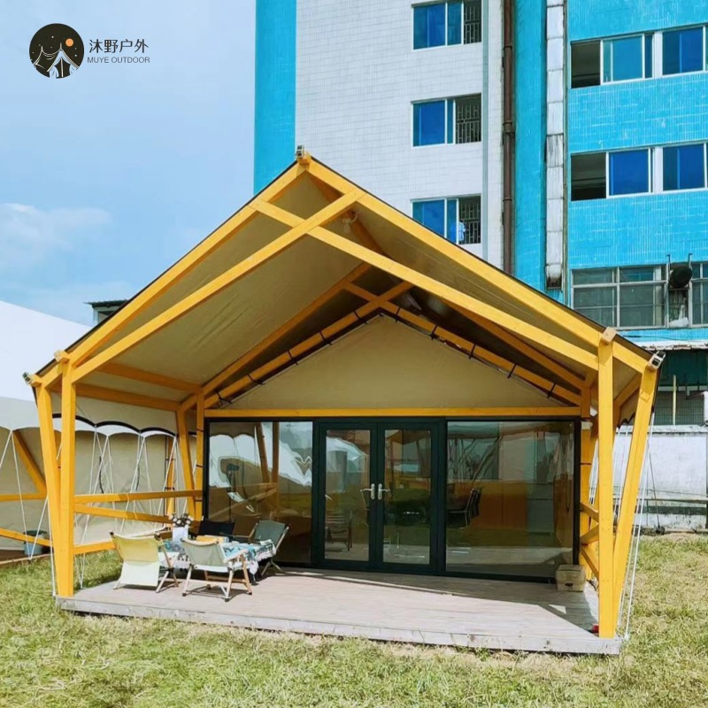 Muye al aire libre gran alojamiento tienda de campaña Hotel campamento residencial tienda de campaña de lujo ligero fabricante