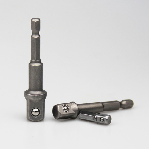 Beaded rod electric socket conversion square head 1/2 1/4 3/8 hexagonal handle socket AD electric drill connecting rod