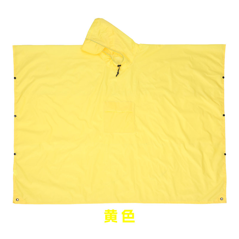 Canopy Mat tres en uno poncho senderismo al aire libre capa multifuncional impermeable PU impermeable poliéster tafetán Amazon