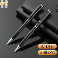 跨境酒店办公室商务黑色签字笔钻石盖帽商务时尚中性炫动式油性笔