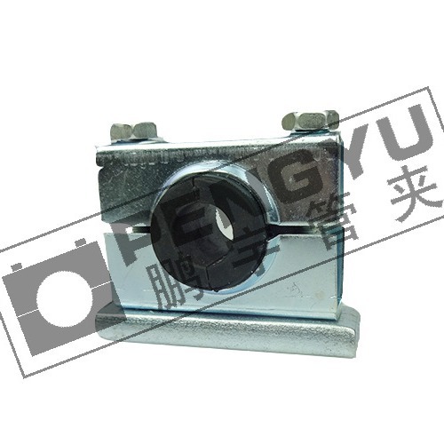 防震钢制管夹 单孔铝合金管夹 防磨金属管卡支架 钢制减震管夹