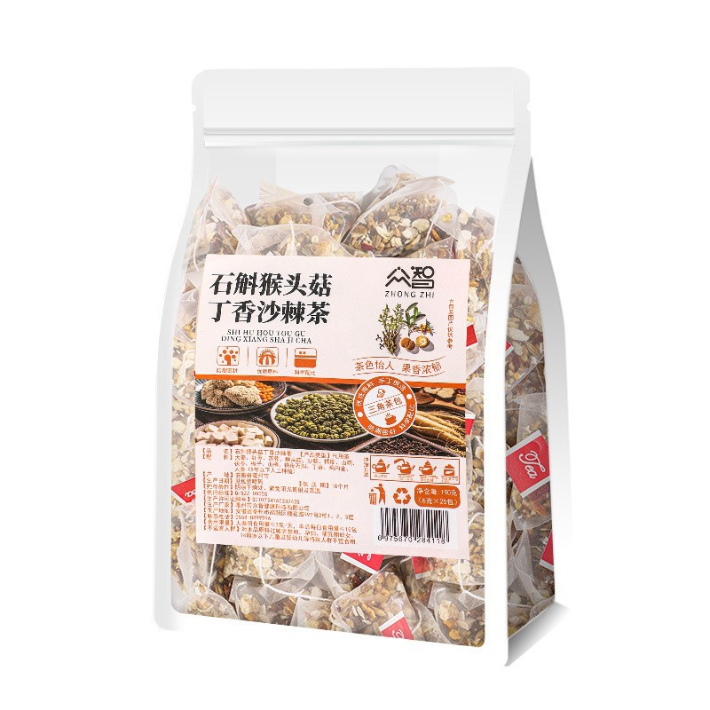 Zhongzhi 三角バッグ 25 パック/バッグ桃ウーロン茶四神スープ雪梨茶竹杖草根ジャスミン緑茶ドロップシッピング