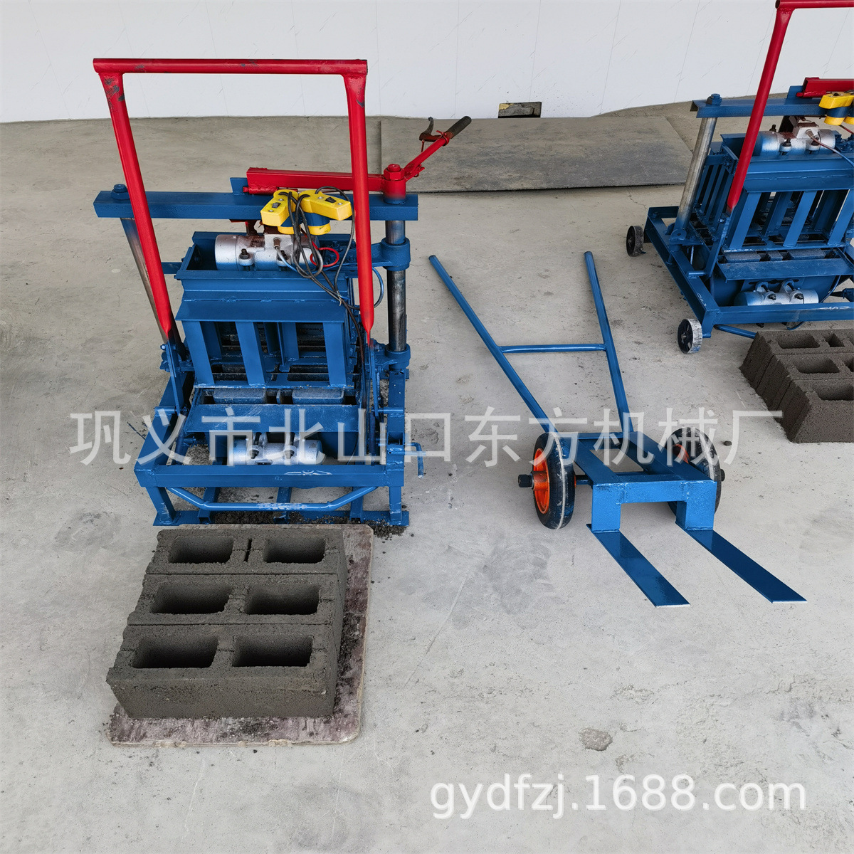 2-45小型固定式400*150*200空心制砖机家用两相电水泥砖机