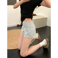 辣妹显身材包臀显瘦热裤女夏季运动休闲短裤百搭松紧腰A字三分裤