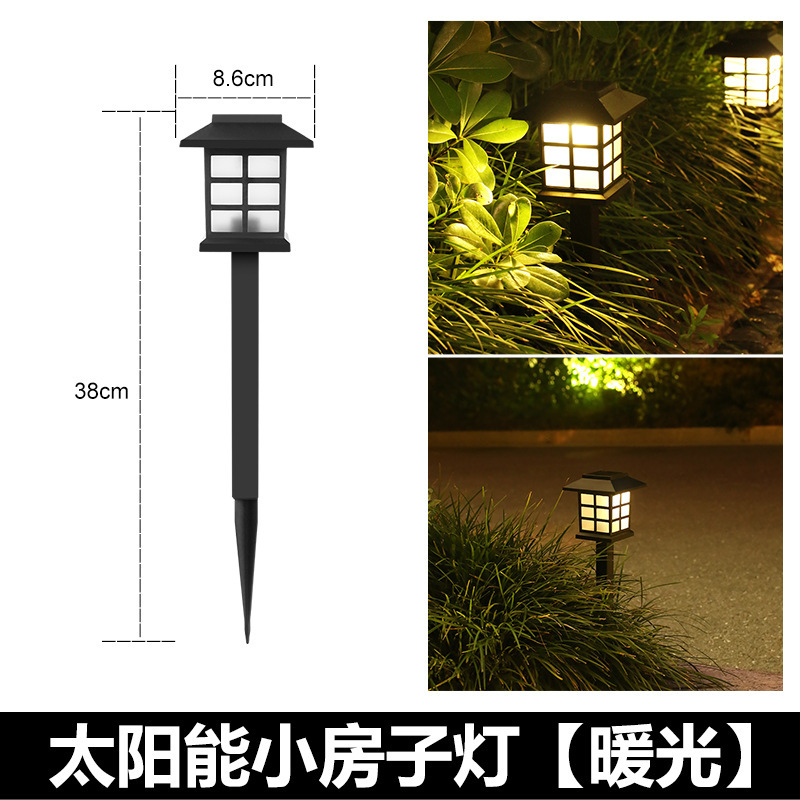 Luz solar LED a prueba de lluvia al aire libre lámpara de césped pequeña lámpara de casa mini lámpara solar lámpara de palacio lámpara de jardín