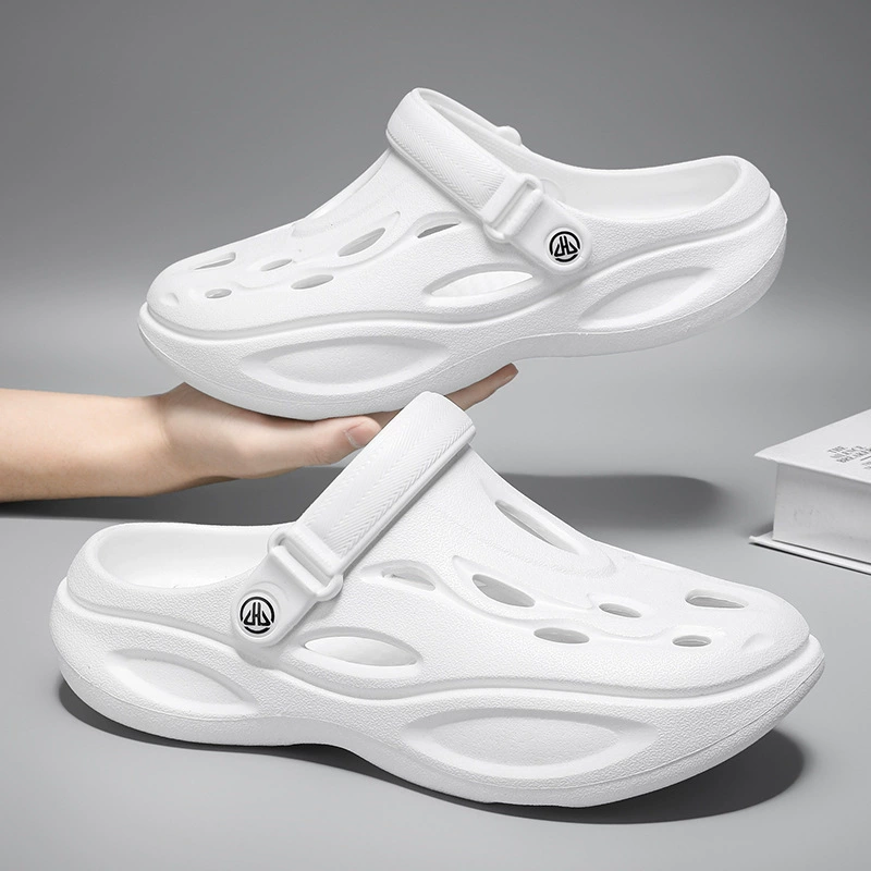 Пещерная обувь мужской летний 2024 новый внешний вид нескользящая пляжная обувь индивидуальная мягкая подошва Баотоу тапочки мужской тренд сандалии