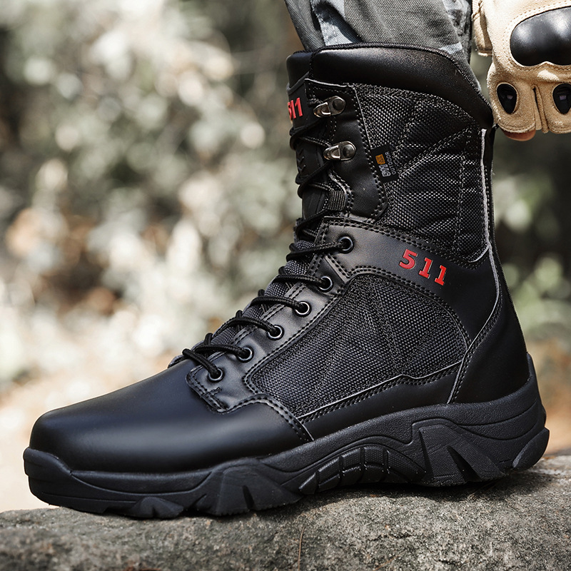 Otoño y invierno nuevos zapatos casuales de moda coreana con cremallera lateral impermeable al aire libre botas de herramientas transfronterizas zapatos de hombre de moda ligeros grandes