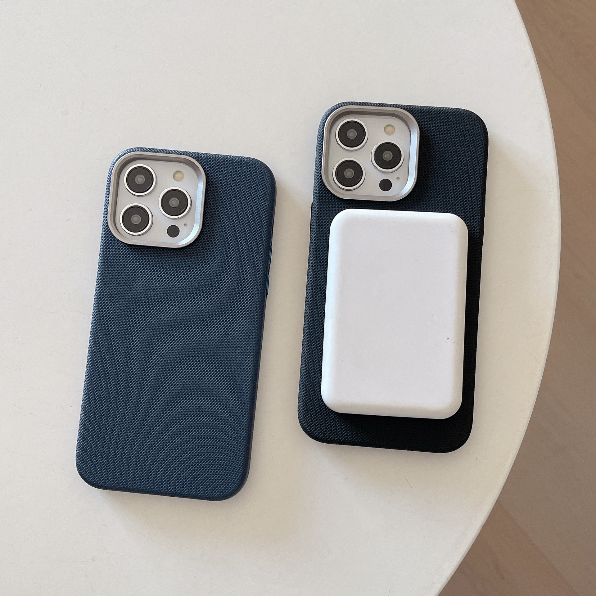 Funda de Cuero con Textura de Diamante para Teléfono 3