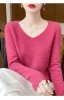 Raspberry red V-neck
