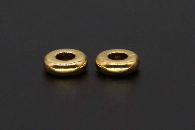 100 PCS/Package Quantity Alloy Material Round Pattern Plating Design Vintage Style, Classic Style Style 100 PCS/Package Diameter 6 Mm Hole 2~2.9mm Alloy Round Beads Jewelry Accessories