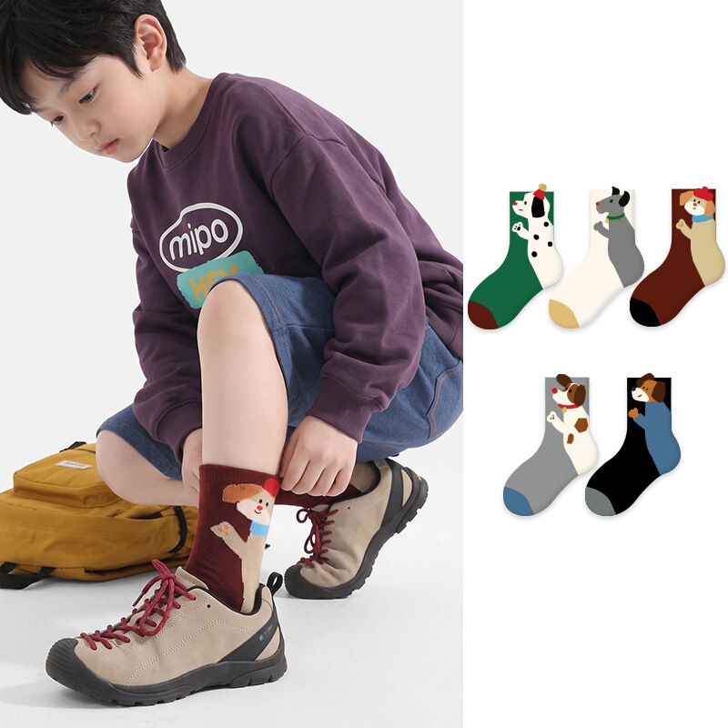 26 new autumn and winter mid-calf socks with cartoon puppies, awesome socks, seamless cute boys' cotton socks, elastic sports children's socks 26 new autumn and winter mid-calf socks with cartoon puppies, awesome socks, seamless cute boys' cotton socks, elastic sports children's socks