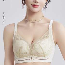婷婷3743#时尚无侧骨洞洞杯内衣36-42薄BC杯集中聚拢四排扣文胸批