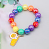 Cartoon bracelet, rainbow children's accessory, metal jewelry