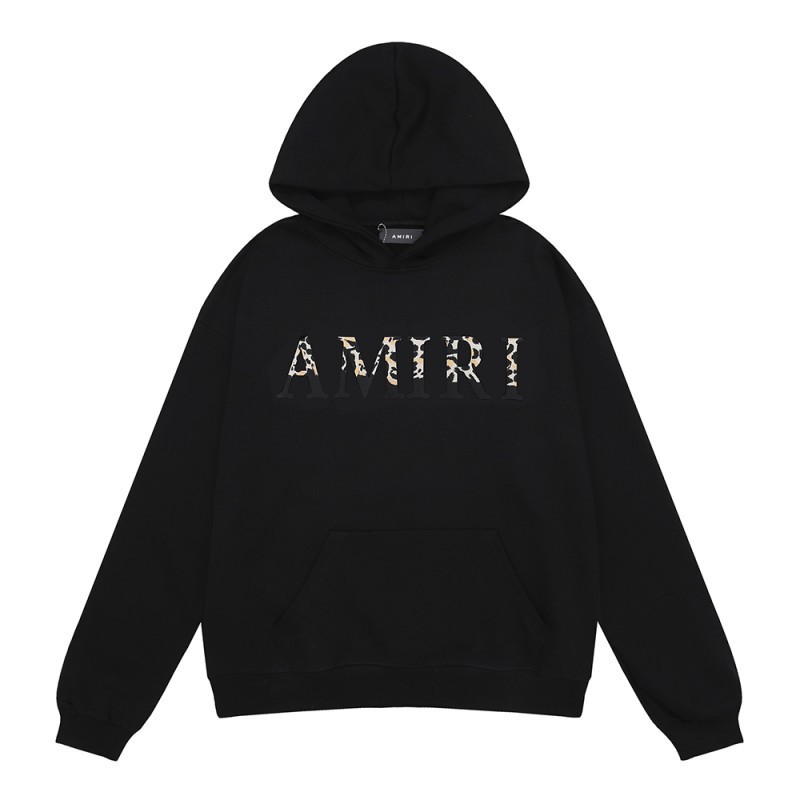 国境を越えた卸売りamiri豹紋グラデーション文字ロゴ天使パーカーカップル服コート長ズボン|undefined