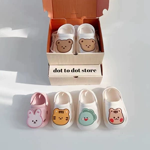 Нескользящие детские летние тапочки в стиле Crocs для девочек пляжная обувь мюли мягкая подошва