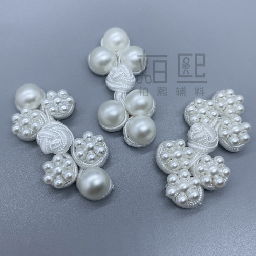 Baixi accessories handmade 152A beading ribbon three-wheel jeans dress beading plate buckle shoe flower decoration