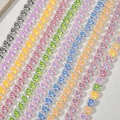 カラー瑠璃落書き直孔愛珠数珠diyブレスレットネックレス耳飾品散珠部品材料