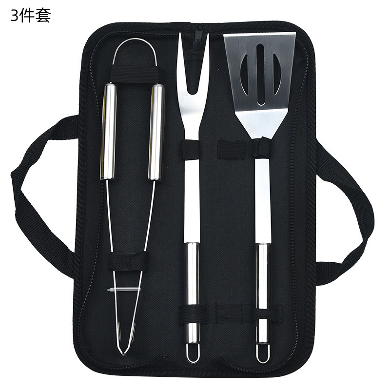 Juego de utensilios para hornear de acero inoxidable, herramienta de combinación de barbacoa, juego de barbacoa BBQ esencial para exteriores, juego de utensilios para hornear