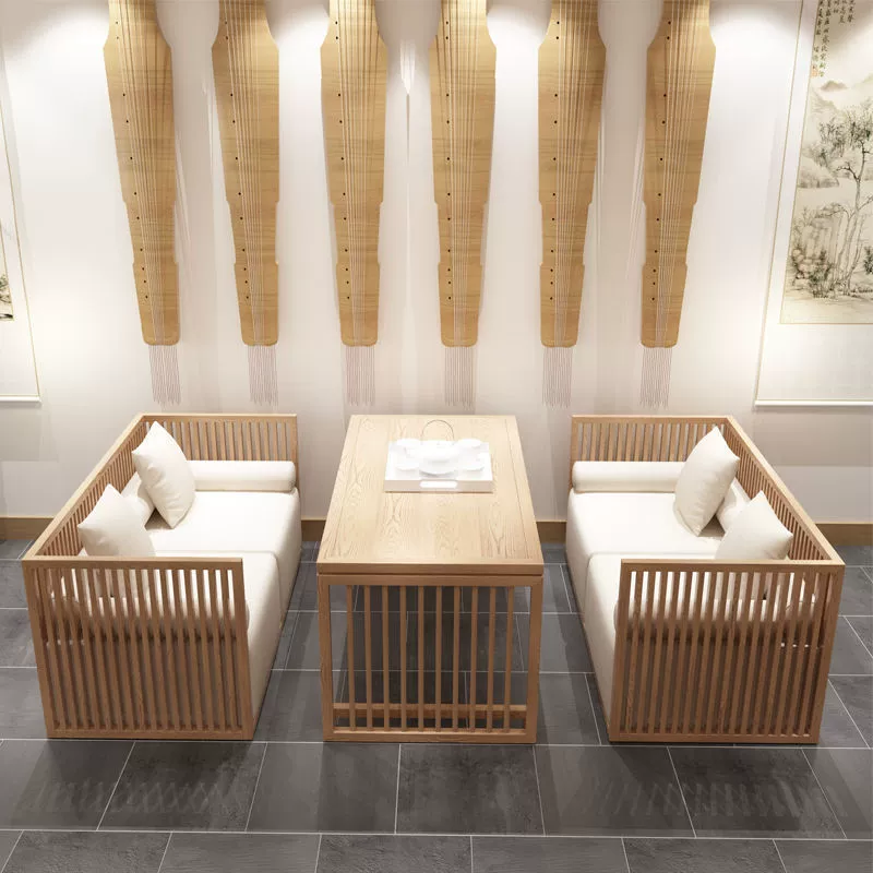 Новый чайный домик в китайском стиле, диван, стол и стул из цельного дерева, современный ресторан, ресторан B&B, вестибюль, железное сиденье для переговоров