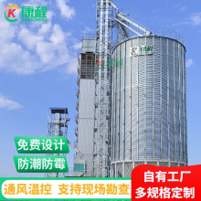 1000吨稻谷钢板仓粮食加工厂用玉米筒仓 防霉防虫镀锌粮食储存仓