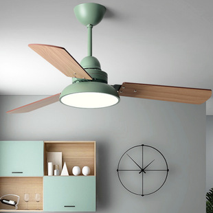 Nordic industrial fan light simple restaurant macaron ceiling fan light Office commercial place bedroom fan light