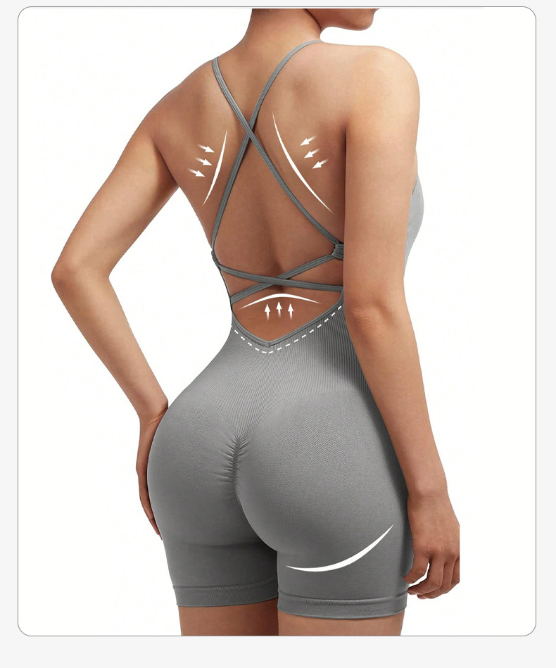 Halter Neck Neckline Solid Color Pattern Sexy, Sports Style Sexy Sports Solid Color Nylon Spandex Halter Neck Tracksuit Bodysuits Rompers