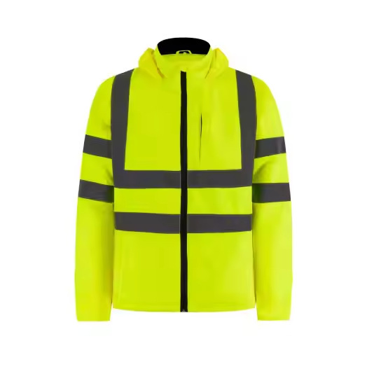 Export High Visibility Zipper Safety Sweatshirt Safety Jacket Reflective Work Hoodie