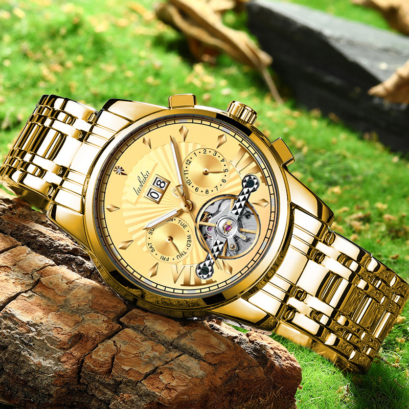 Popular Hot Selling Luxury Fully Automatic Mechanical Watch with Hollow Flywheel for Men's Waterproof and Luminous High-end Watch_voghion.com