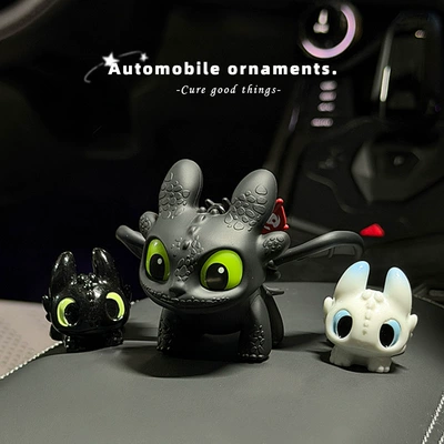 Car Dashboard Decoration Car Hanging — Car ornaments - large-size-luminous-dragon-2-black-and-white-dragons-free-traceless-glue
