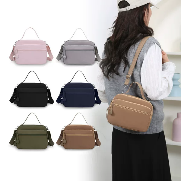 One-Shoulder Crossbody Women's Bag, New Style Handbag, Nylon Fashion Mom Bag, Mobile Phone Coin Purse, Small Square Bag, Manufacturer's Canvas Bag