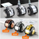 Rose gold office chair 1.5 inch zinc alloy alloy steering gold furniture alloy silk tooth brake silent feet