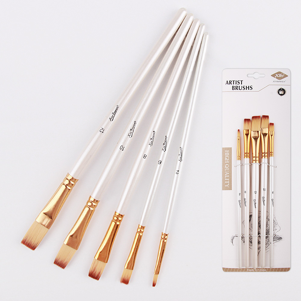 Acuarela transfronteriza 5 pincel conjunto de pincel estudiantes principiantes pintando pincel de pintura pincel de aceite al por mayor