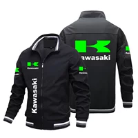 Трансграничные Kawasaki мотоциклетные внедорожные повседневные куртки тренды спортивные мужские молнии мода плюс размер мужская куртка для автомобильных этикетек