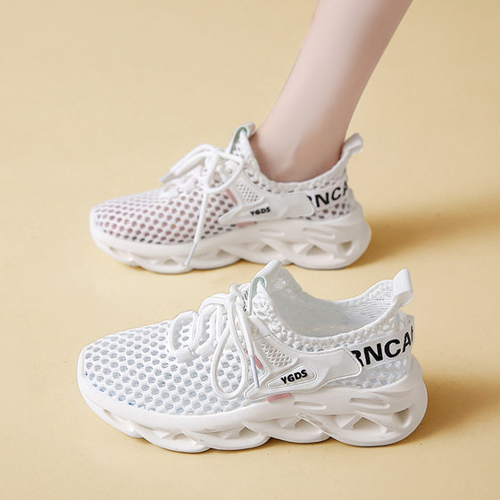 Women's Shoes 2024 New Summer Breathable Lightweight Mesh Shoes Thick Sole Increased Wear-Resistant Sports Casual Shoes Trendy Shoes for Women