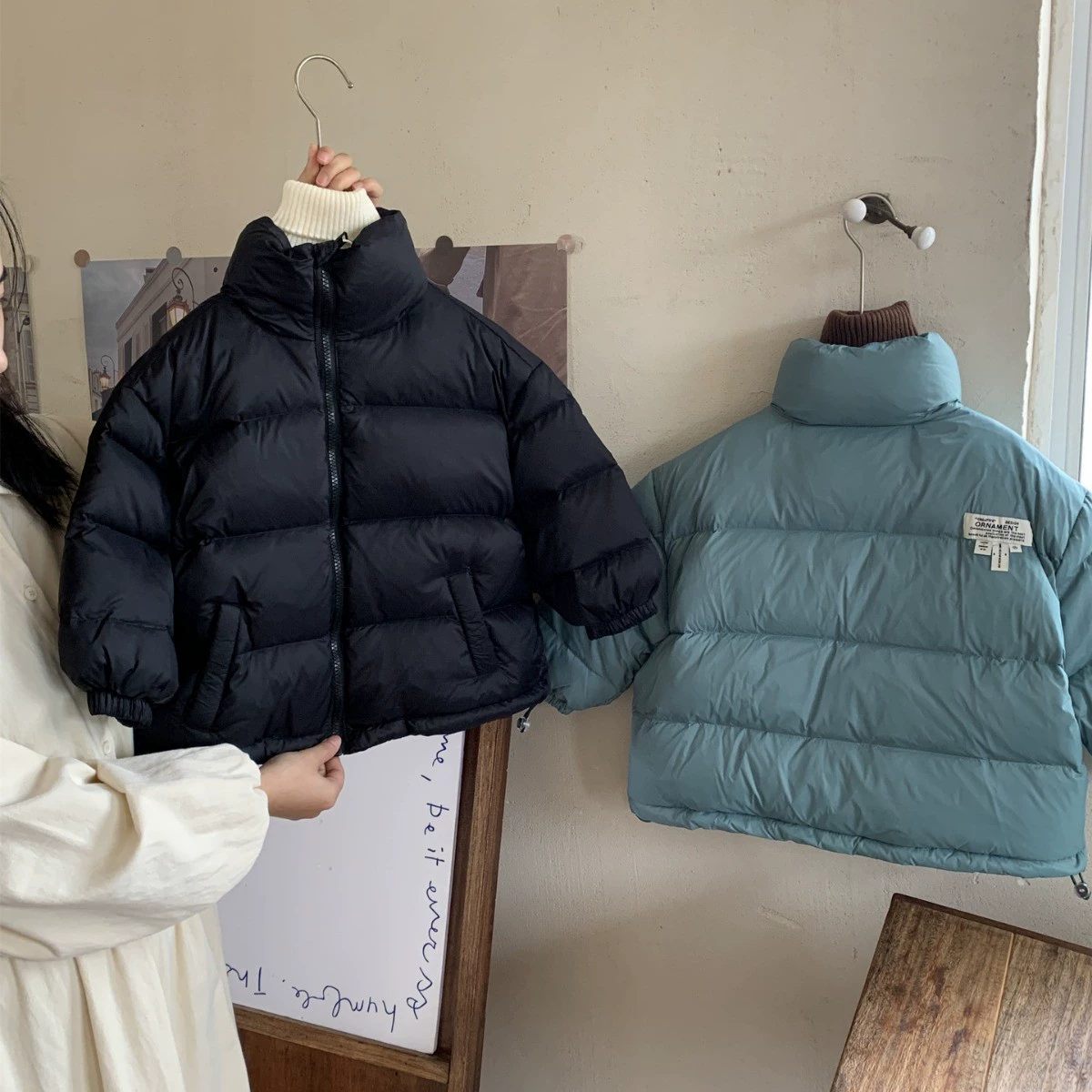 莱抱抱 Winter warm short down jacket, 2023, children's clothing, Korean style