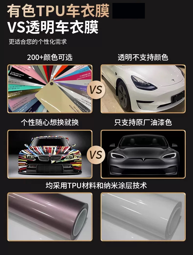 Imported Shell Powder from the Source Factory, Car Wrap Self-Healing Ppf Color-Changing Car Film, Tpu Film in Full Roll