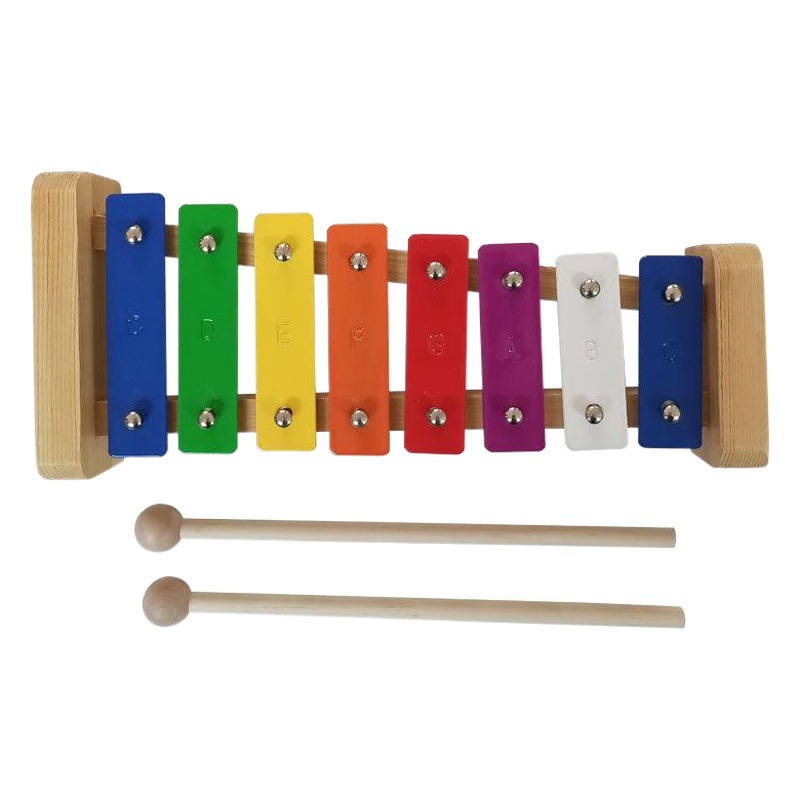 Orff Instrument 8 tonos Metal Tocar piano Niños Instrumentos de percusión Música Iluminación Niños Instrumentos de educación temprana Ocho tonos
