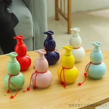 陶瓷葫芦小号茶叶罐密封罐迷你香粉瓶中医药丸药膏分装瓶可logo