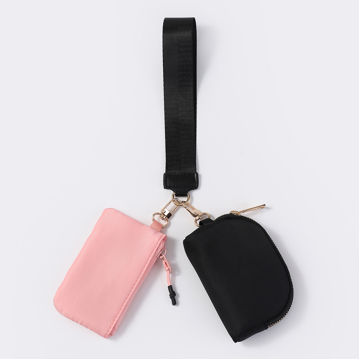 Bolso de muñeca transfronterizo LULU con el mismo estilo Mini bolso de color de moda portátil Estuche para llaves de almacenamiento impermeable de nailon