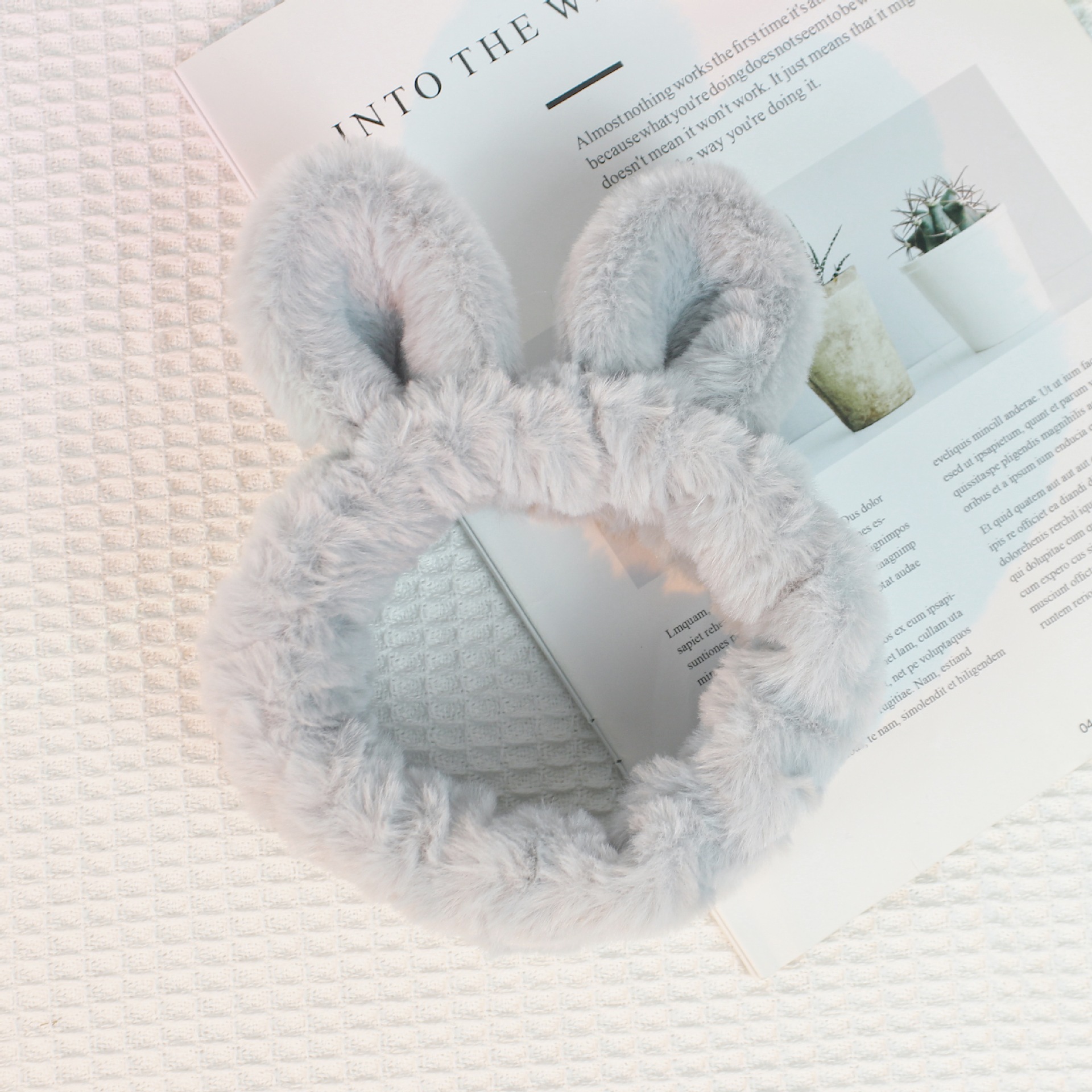 Lavar la cara, máscara de maquillaje, caricatura encantadora, conejo oso, cinta de cabello, cinta de cabello elástica de viento encantadora