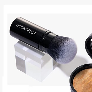 Cross-Border Laura Geller Retractable Makeup Brush with Cover, Loose Powder Brush, Soft-Bristled Portable Loose Powder Blush Brush